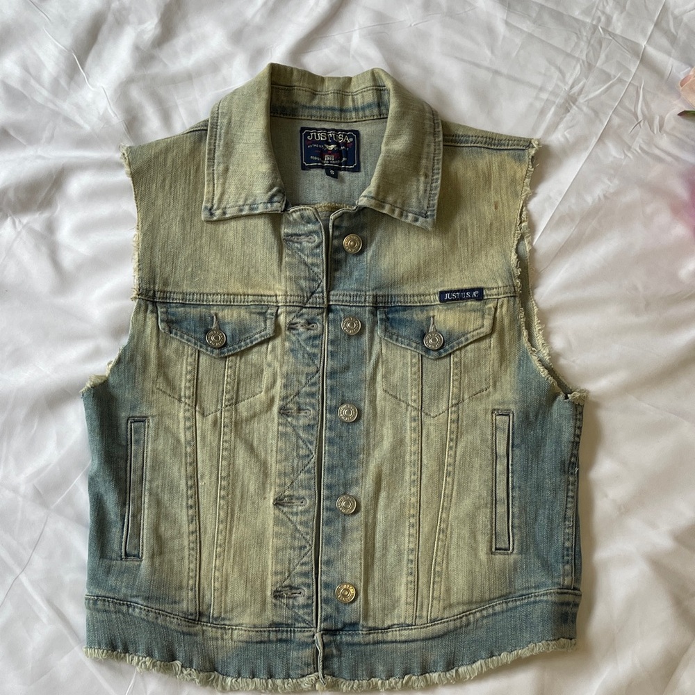 vintage Just USA Two-Tone Denim Vest